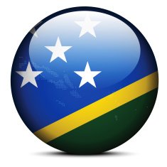 Map with Dot Pattern on flag button of Solomon Islands