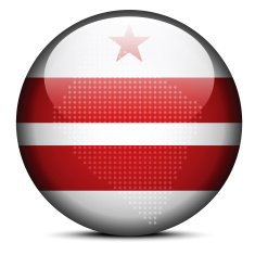 flag button of USA Washington DC