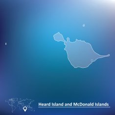 Map of Heard Island and McDonald Islands