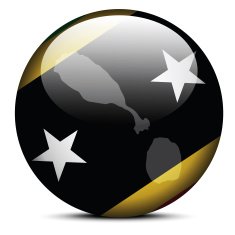 flag button of Federation Saint Kitts and Nevis