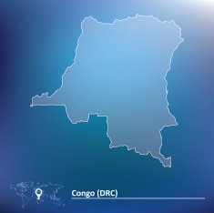 Map of Democratic Republic the Congo
