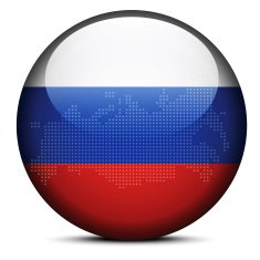 Map with Dot Pattern on flag button of Russian Federation