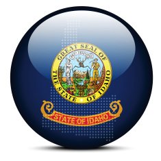 flag button of USA Idaho State