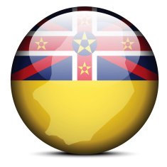 Map on flag button of Niue