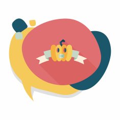 Halloween party flag flat icon with long shadow eps10 N14