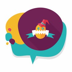 Halloween flag flat icon with long shadow eps10 N10
