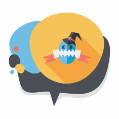 Halloween flag flat icon with long shadow eps10 N11