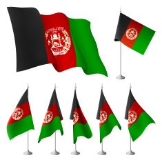 Afghanistan vector flags