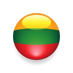 World Flag Button Lithuania