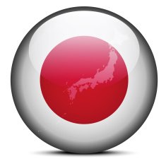 Map on flag button of State Japan