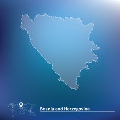 Map of Bosnia and Herzegovina