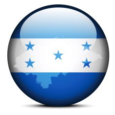 Map on flag button of Honduras