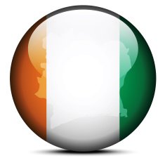 button of Republic Cote Divoire Ivory Coast