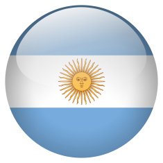 Argentina flag button N2