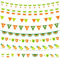 Irish flag themed bunting set