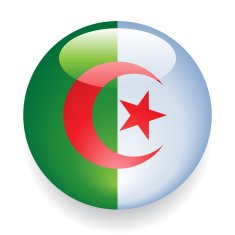 World Flag Button Algeria