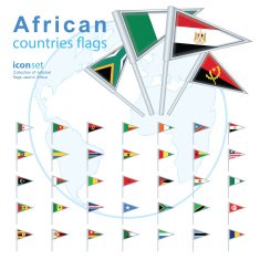 Set of African flags vector illustration N7