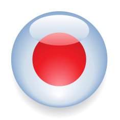 World Flag Button Japan