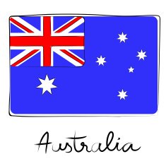Australia doodle flag N2