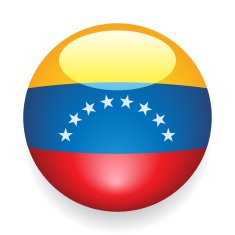 World Flag Button Venezuela