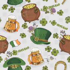Seamless pattern St Patrick day N2