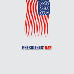 Flag in grunge style on holiday President's Day