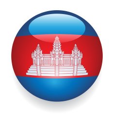 World Flag Button Cambodia
