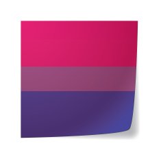 sticky note with a bisexual pride flag