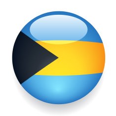 World Flag Button Bahamas