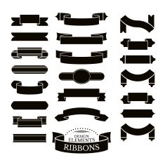 Collection of different ribbons
