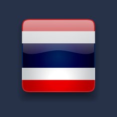 Square icon with flag of Thailand