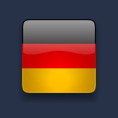 Square icon with flag of Germany N2