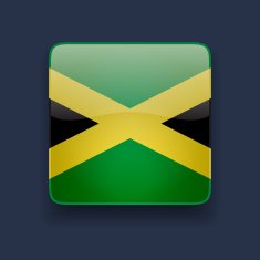 Square icon with flag of Jamaica