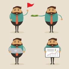 set of businessman charactor