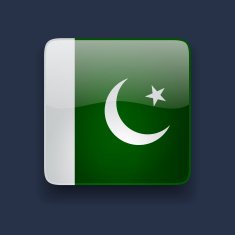 Square icon with flag of Pakistan N2