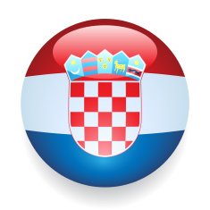 World Flag Button Croatia
