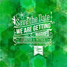 Save the date for personal holiday Wedding invitation Vector i N2