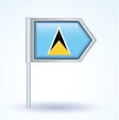 Flag of Saint Lucia vector illustration N2