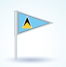 Flag of Saint Lucia vector illustration N3