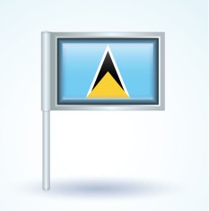 Flag of Saint Lucia vector illustration N8