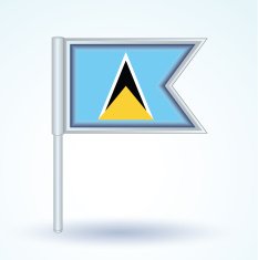 Flag of Saint Lucia vector illustration N9