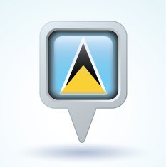 Flag of Saint Lucia vector illustration N10