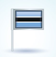 Flag of Botswana vector illustration N5