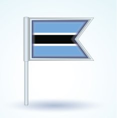 Flag of Botswana vector illustration N9