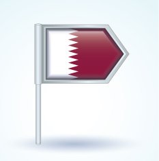 Flag of Qatar vector illustration N2