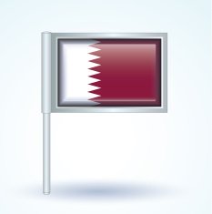 Flag of Qatar vector illustration N3