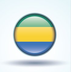 Flag set of Gabon vector illustration N6