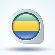 Flag set of Gabon vector illustration N7