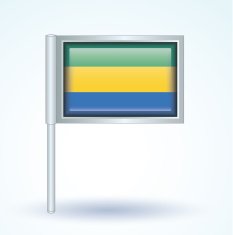 Flag set of Gabon vector illustration N8