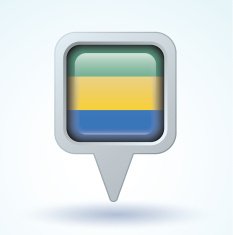 Flag set of Gabon vector illustration N9